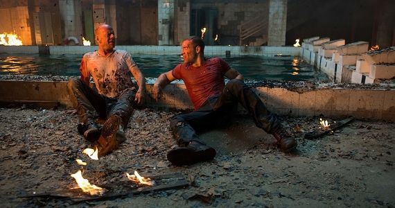 Bruce Willis and Jai Courtney in 'A Good Day to Die Hard'