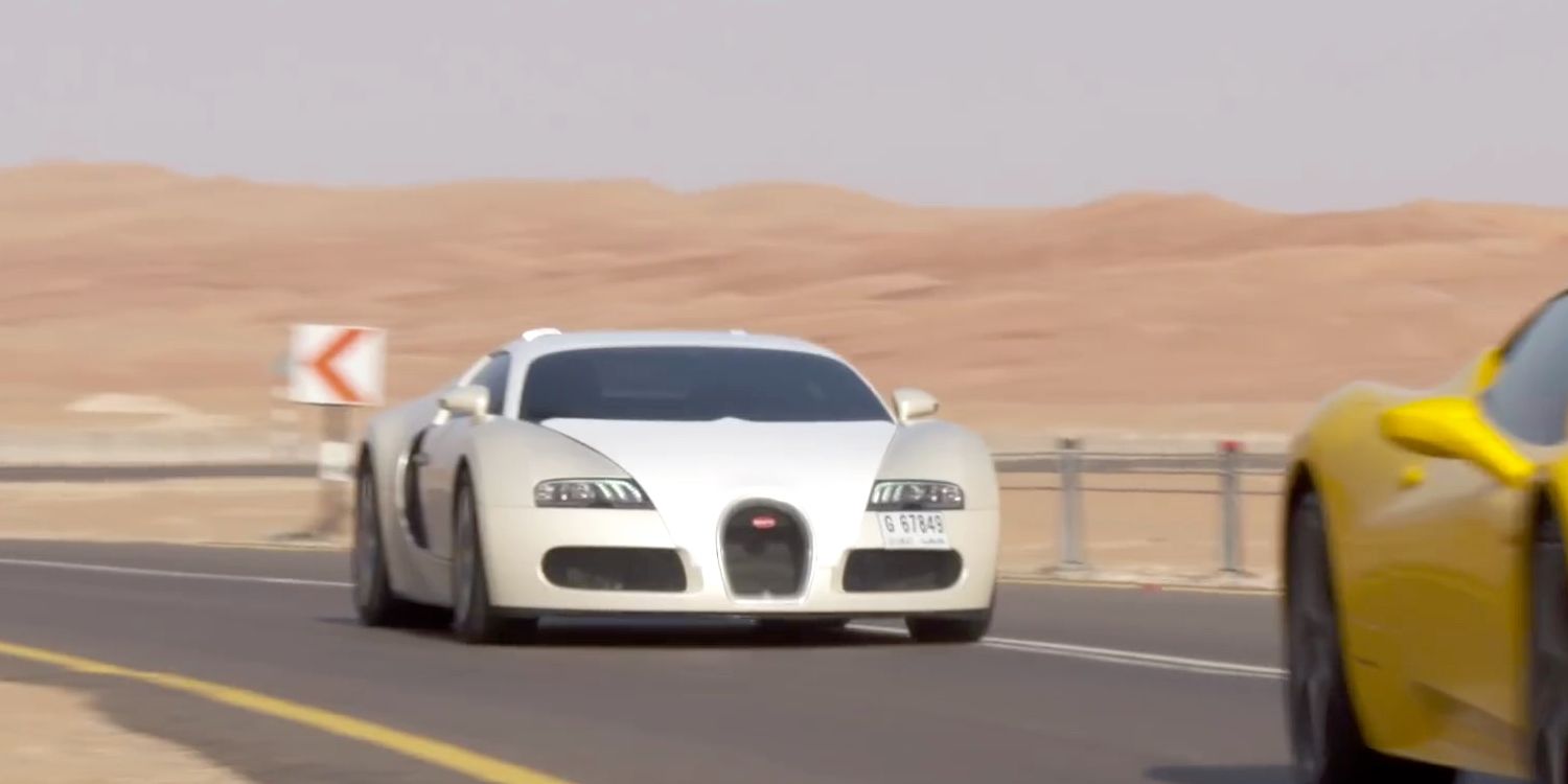 Bugatti Veyron driving into Abu Dhabi in Furious 7