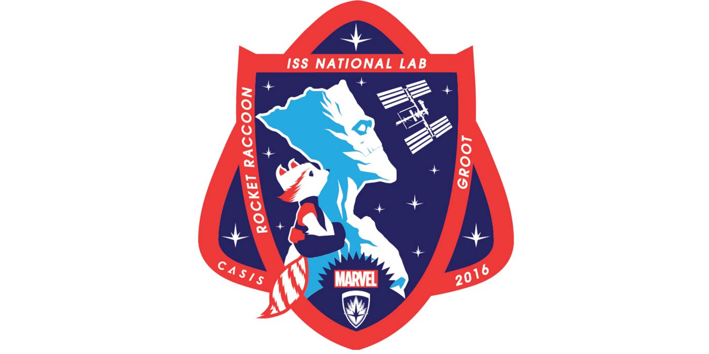 Rocket and Groot Mission Patch NASA