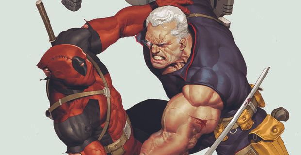Cable Fighting Deadpool in X-Men Marvel Comics