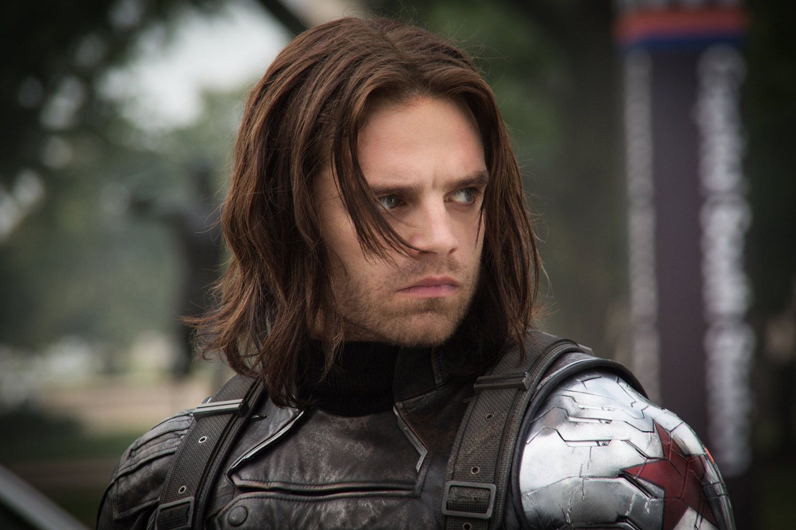 Captain America 2 Official Photo Winter Soldier Sebastian Stan close-up