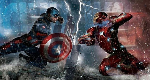 Captain America 3 Civil War - Cap vs Iron Man artwork