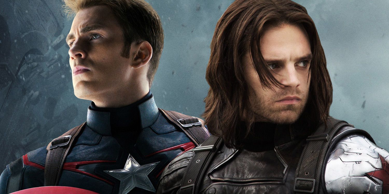 Captain America (Chris Evans) and The Winter Soldier (Sebastian Stan)