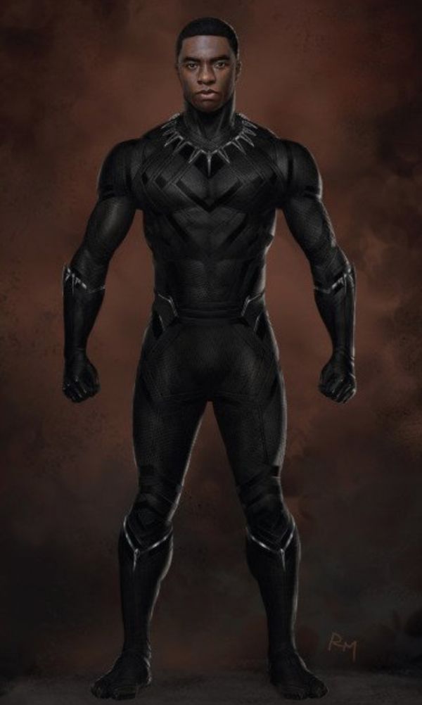 Captain America Civil War Concept Art Black Panther Full Body Front