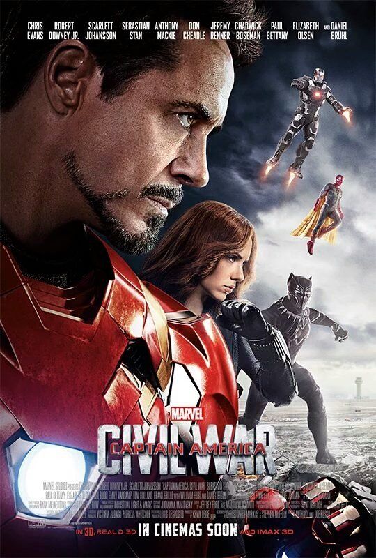 Captain America Civil War Team Iron Man poster