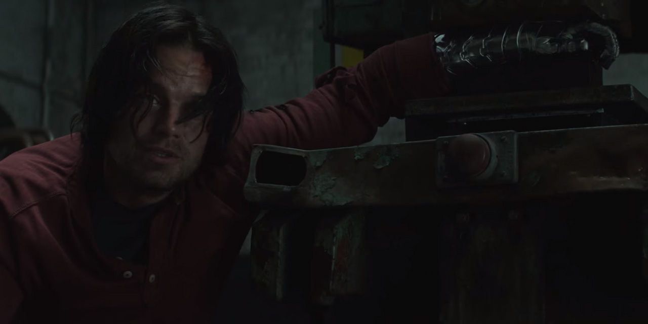 Captain America: Civil War Trailer 1 - Bucky Arm in a Vice