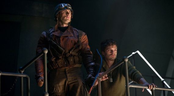 Cap (Chris Evans) and Bucky (Sebastian Stan) in The First Avenger