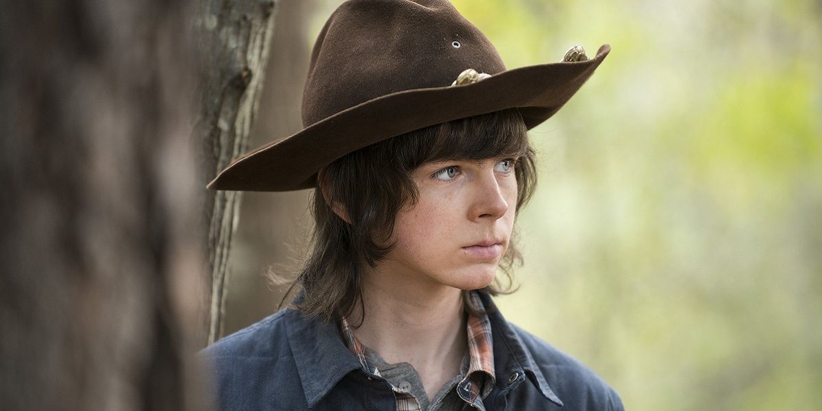 Chandler Rigg as Carl Grimes on The Walking Dead