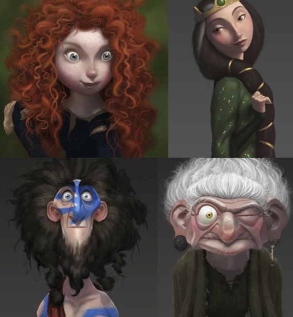 Characters form the Pixar movie Brave