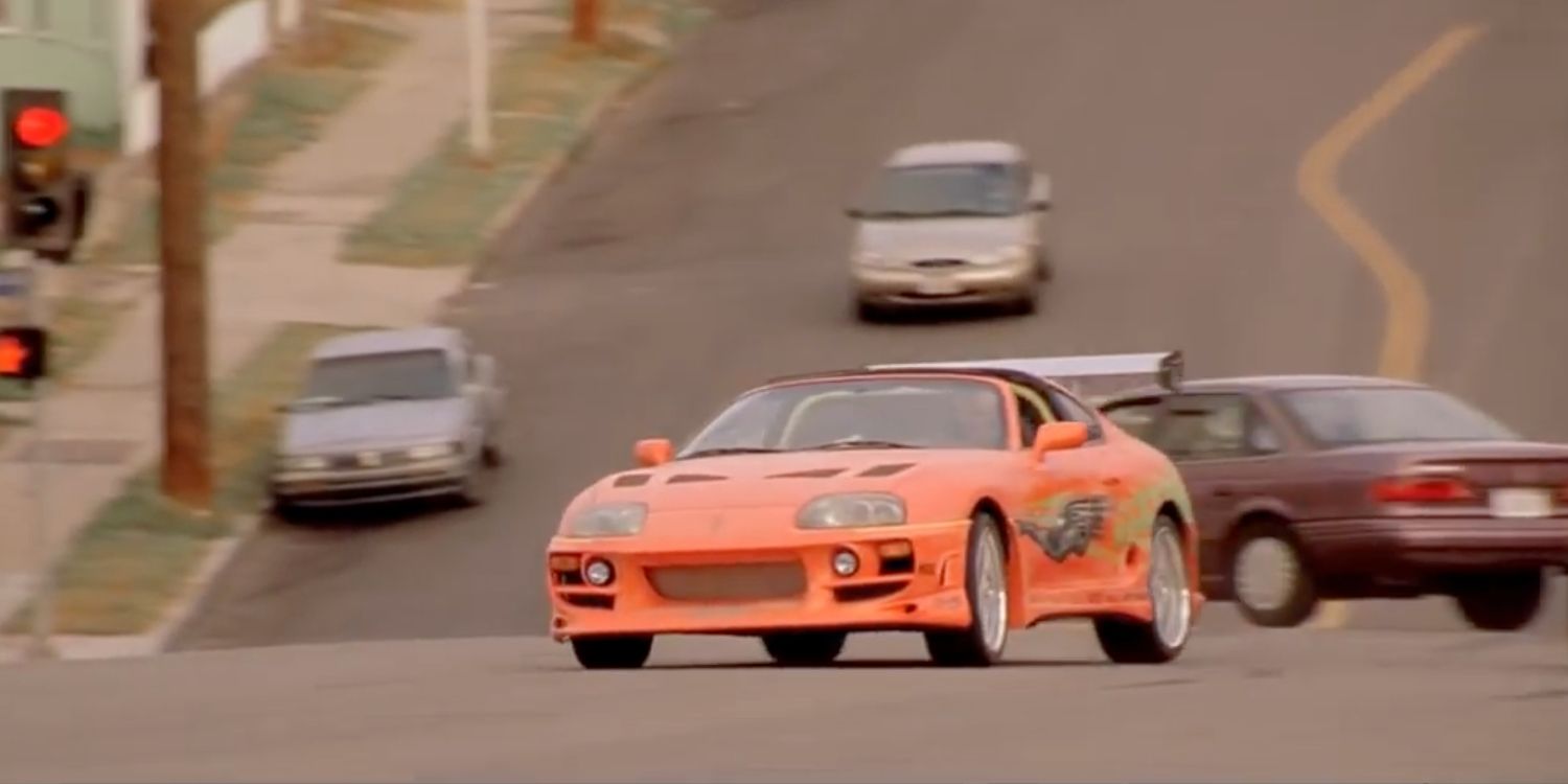 Chasing Tran in a Toyota Supra in The Fast and The Furious
