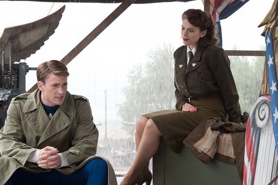 Chris Evans and Hayley Atwell in Captain America the First Avenger