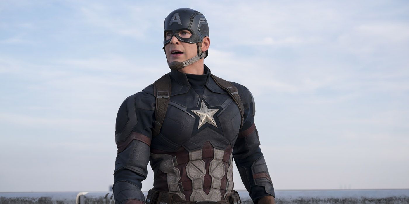 Chris Evans como Steve Rogers em Capitão América: Guerra Civil