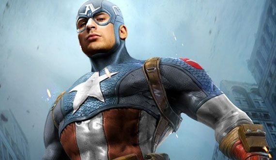 Chris Evans in Captain America set photos