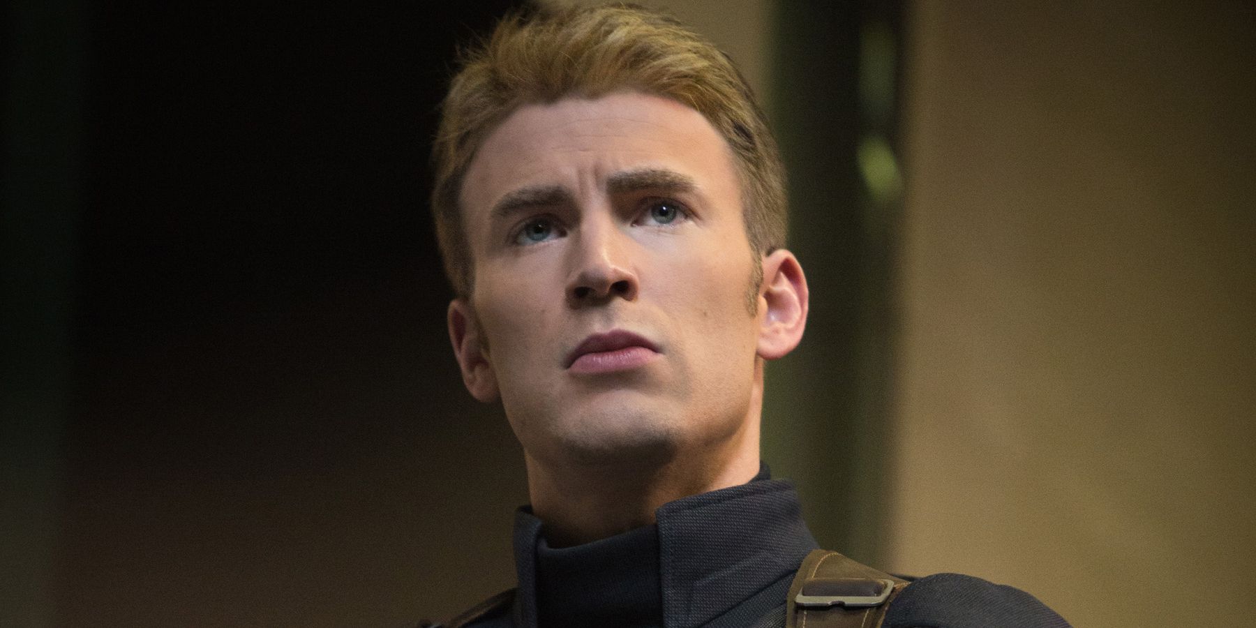 Steve Rogers looking serious in Captain America: The Winter Soldier.