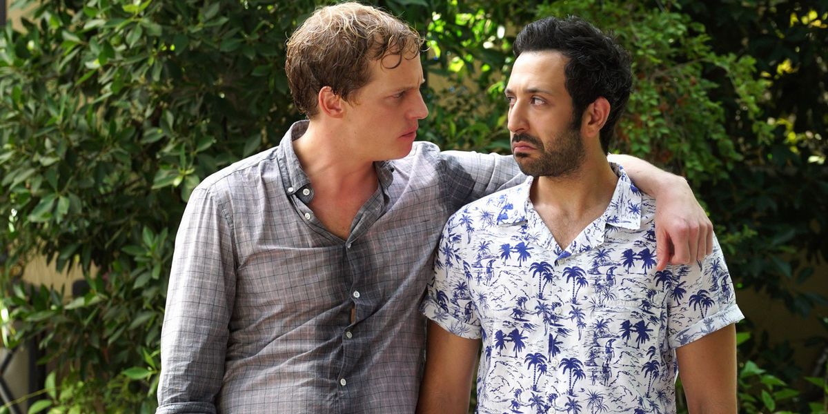 Chris Geere and Desmin Borges in You're The Worst Season 2 Episode 13