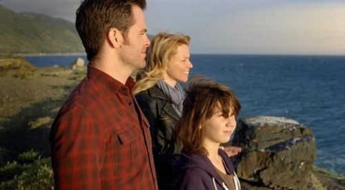 Chris Pine, Elizabeth Banks, and Michael Hall D'Addario in 'People Like Us'