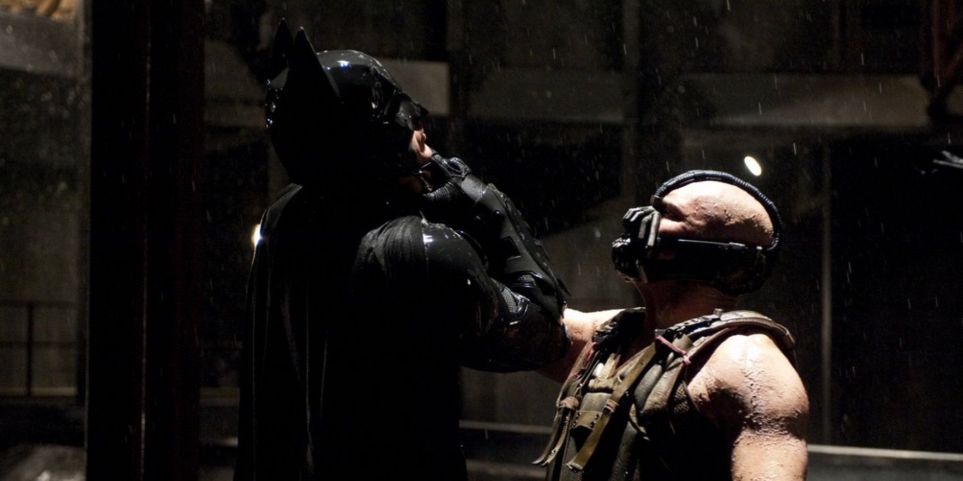 Christian Bale and Tom Hardy in The Dark Knight Rises
