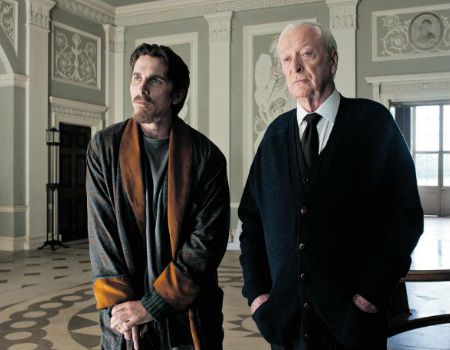 Christian Bale and Michael Caine in the Dark Knight Rises