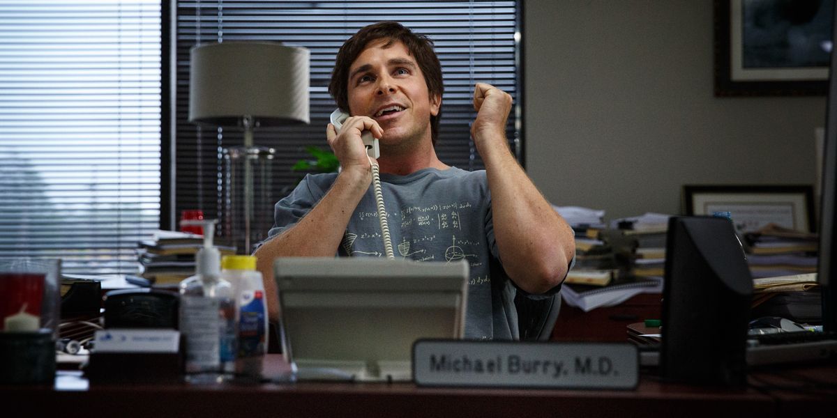 Michael Burry on the phone in The Big Short