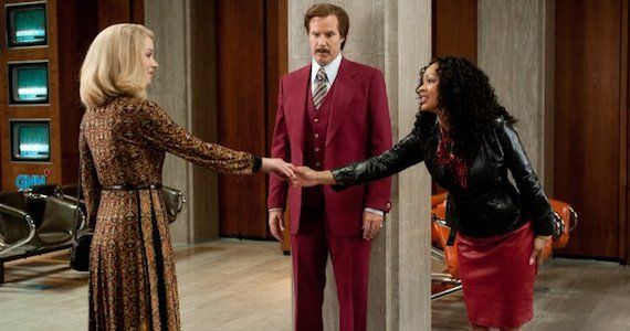 Veronica Corningstone (Christina Applegate) and Linda Jackson (Meagan Good) in 'Anchorman 2'