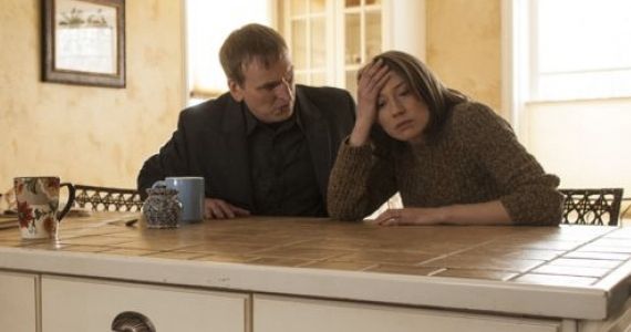 Christopher Eccleston and Carrie Coon in The Leftovers Season 1 Episode 3