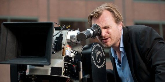 Christopher Nolan directing The Dark Knight Rises