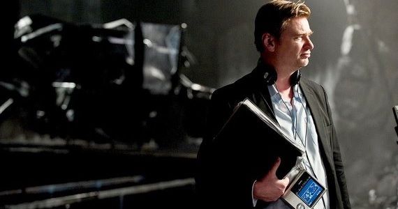 Christopher Nolan on the set of 'The Dark Knight Rises'