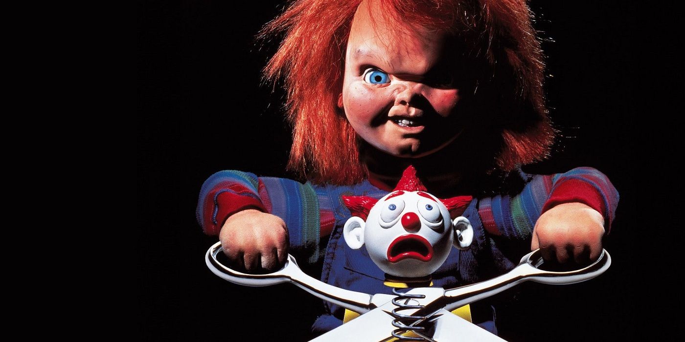 Chucky wields a giant pair of scissors in Child's Play 2