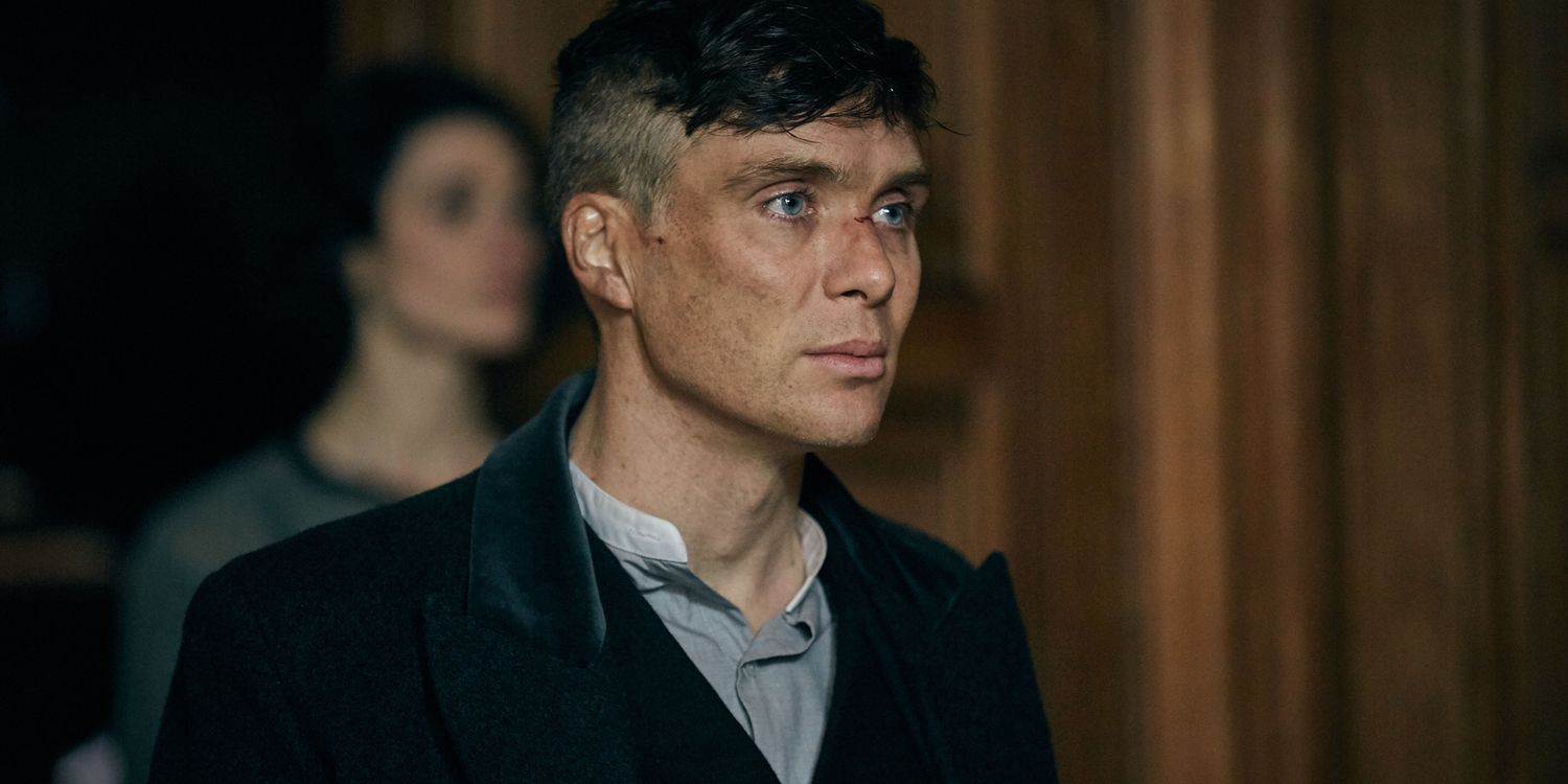 Tommy Shelby looking serious in Peaky Blinders