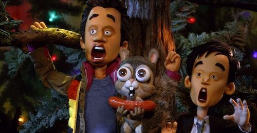 Claymation Kumar and Harold in 'A Very Harold &amp; Kumar 3D Christmas'