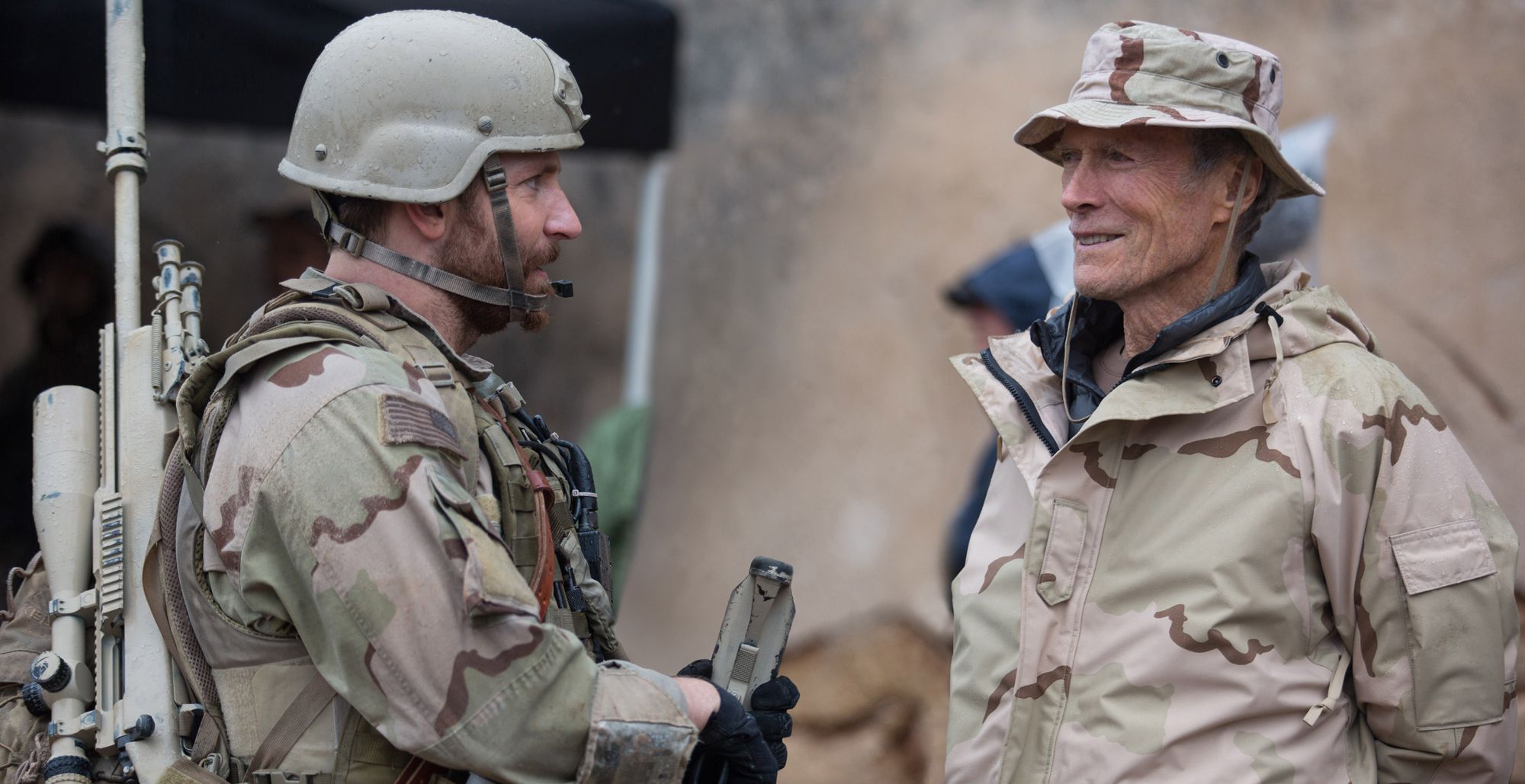 Clint Eastwood on American Sniper Set