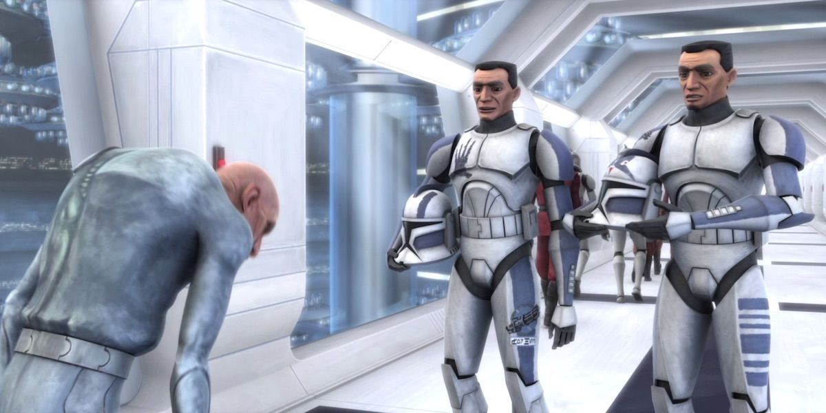 Fives and Eco are reunited with 99 in The Clone Wars