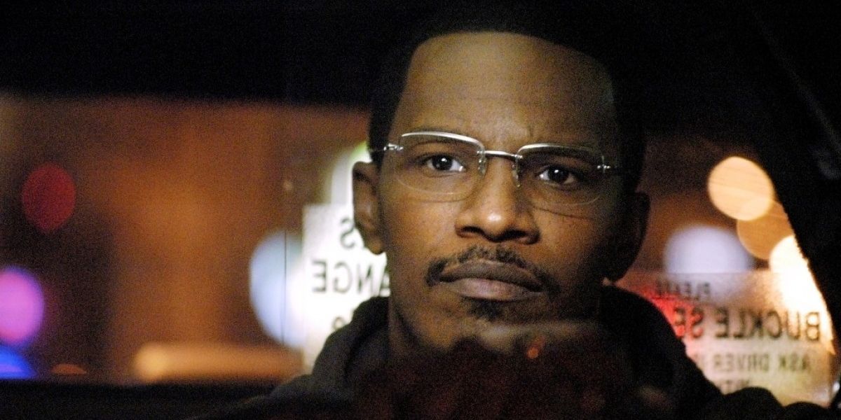 Jamie Foxx driving a cab in Collateral