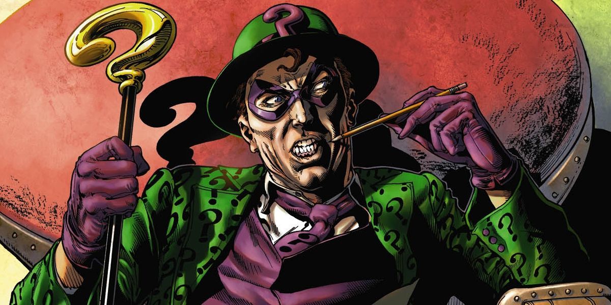 Riddler sitting on a chair