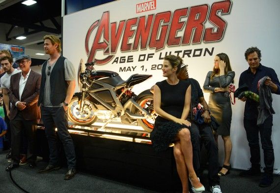 Comic-Con 2014 Avengers Age of Ultron Cast Harley Davidson Bike 3