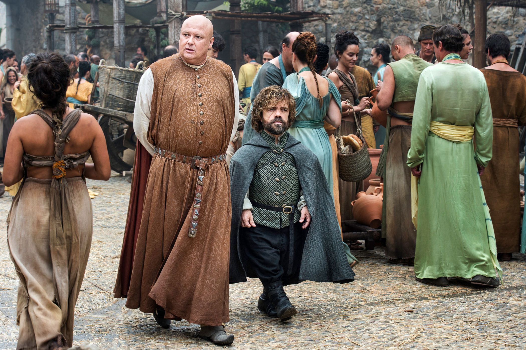 Conleth Hill as Varys and Peter Dinklage as Tyrion Lannister Game of Thrones Season 6