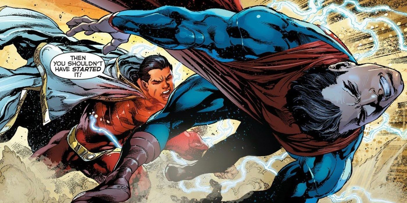 DC's Shazam fighting Superman