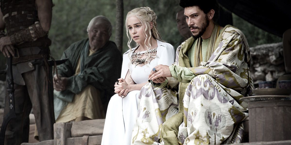 Daenerys and Hizdahr in Game of Thrones Season 5 The Gift