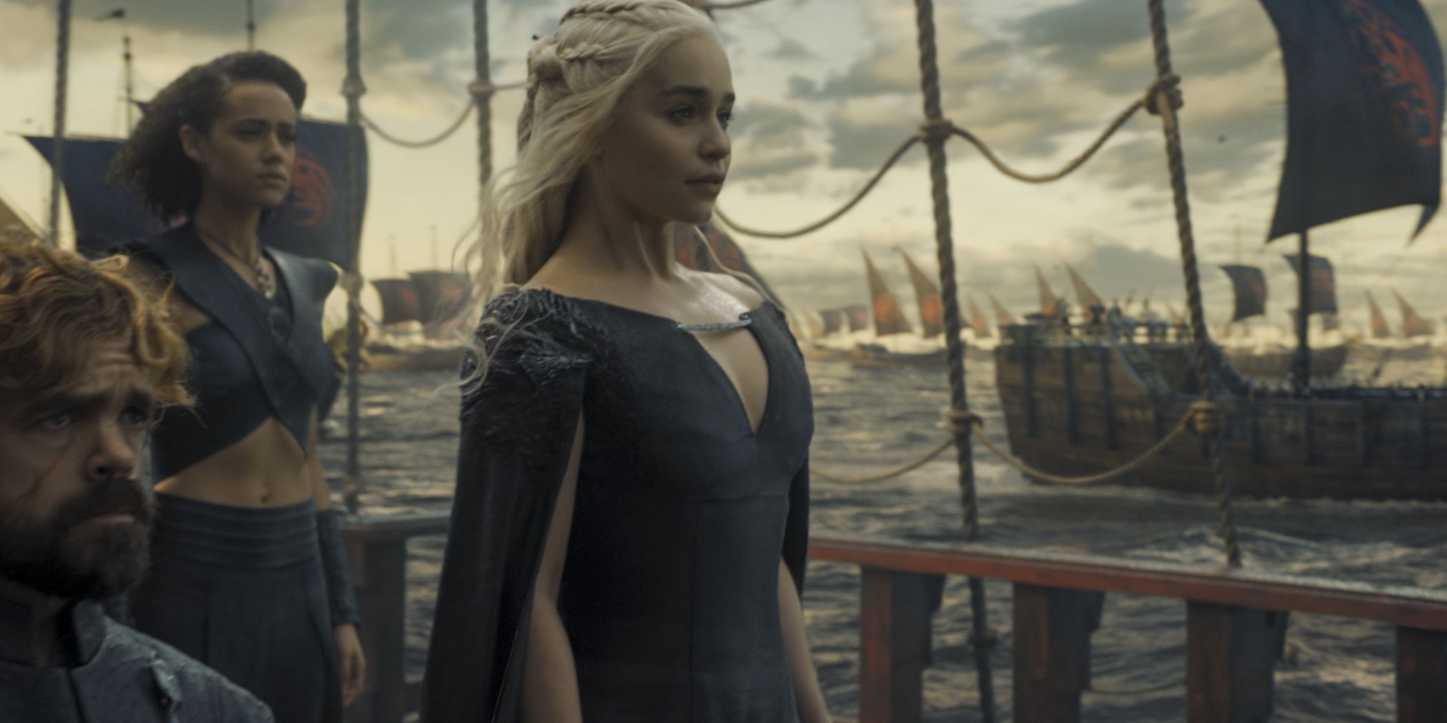 Daenerys sailing for Westeros in Game of Thrones