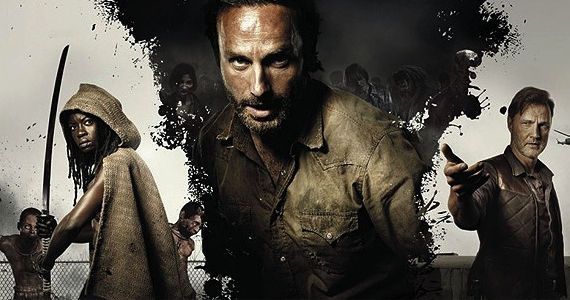 Danai Gurira Andrew Lincoln and David Morrissey in The Walking Dead Season 3