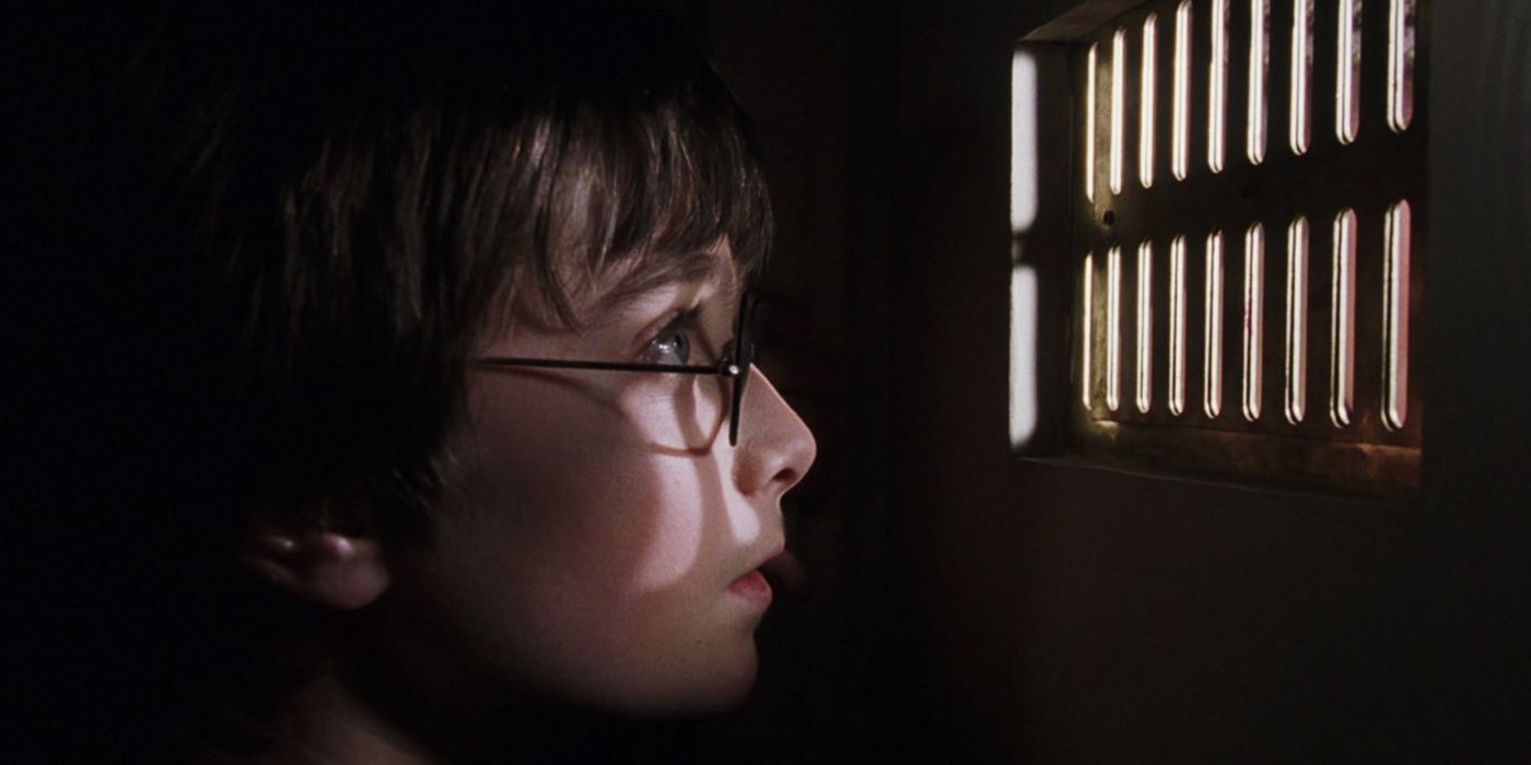 Harry Potter locked in his room Cupboard under the stairs in Harry Potter and the Philosopher's Stone