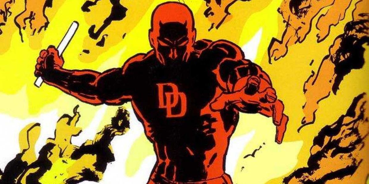 Daredevil emerges from the flames in Daredevil: Born Again.