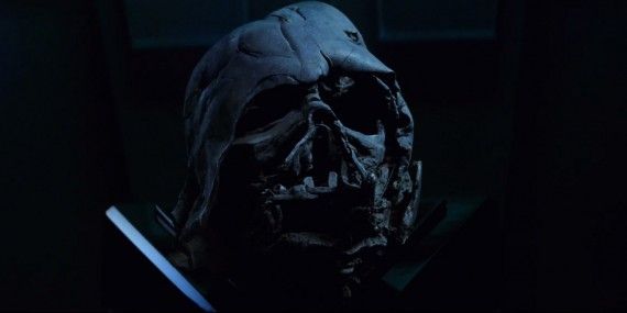 Vader's helmet in Star Wars: The Force Awakens.