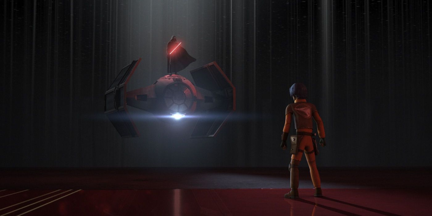 Darth Vader surfs his TIE fighter - Star Wars Rebels.
