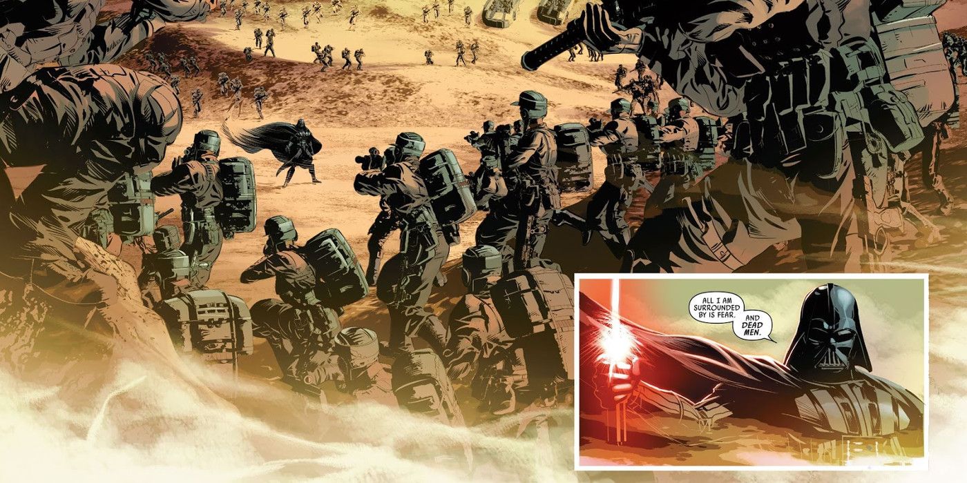 Darth Vader Takes on the Rebel Army in Darth Vader Comic