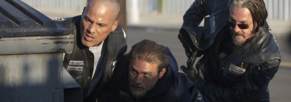 David Labrava Charlie Hunnam and Tommy Flanagan in Sons of Anarchy Ablation