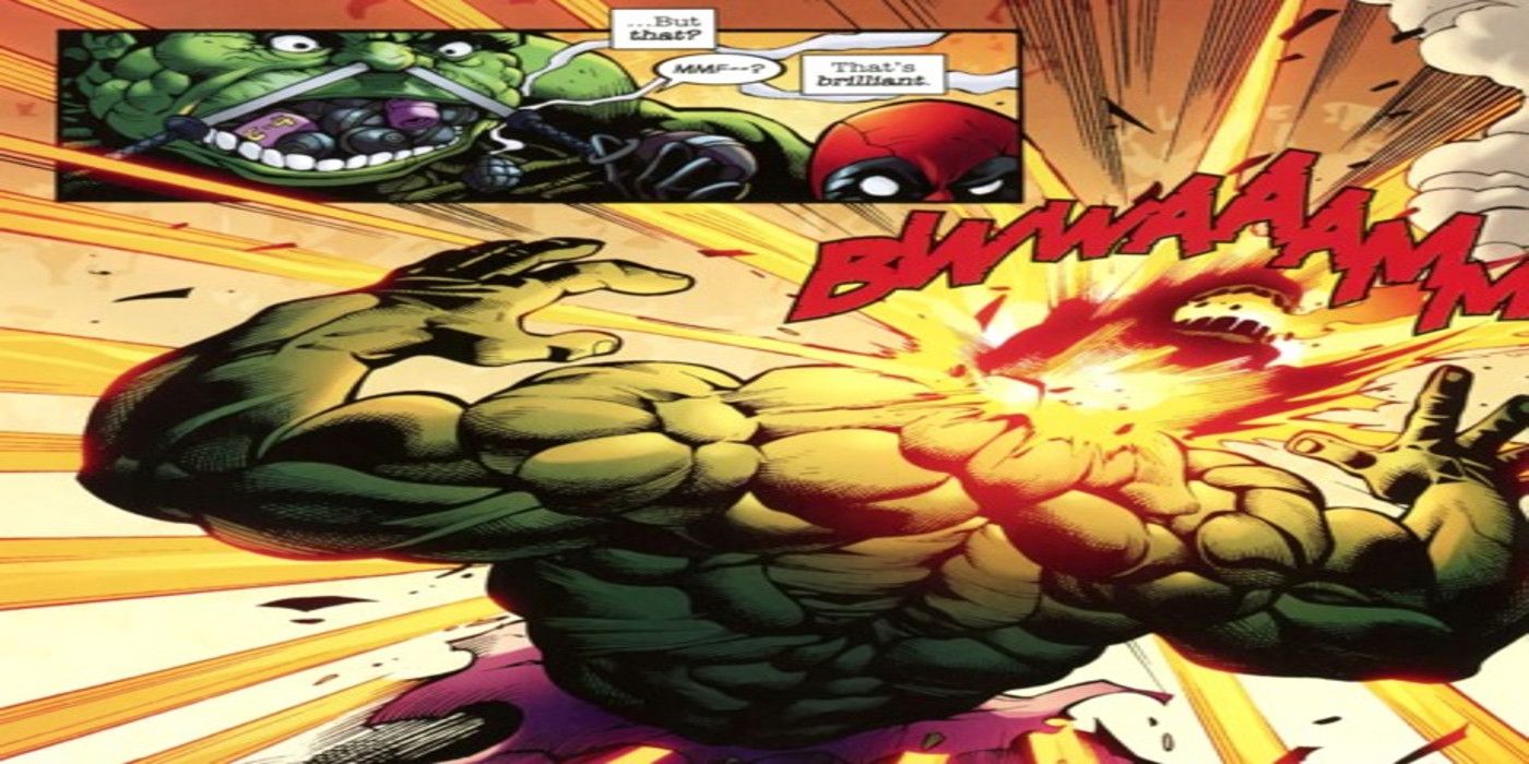 Deadpool Gives Hulk Grenades