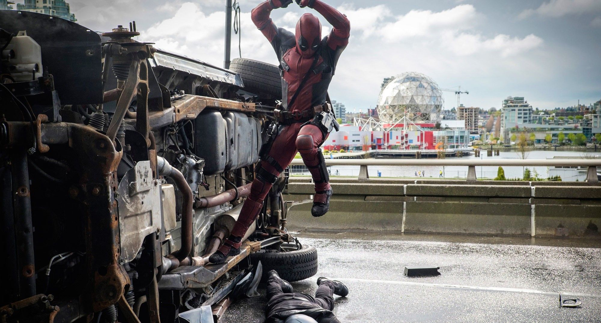 Deadpool Jumping Official Photo