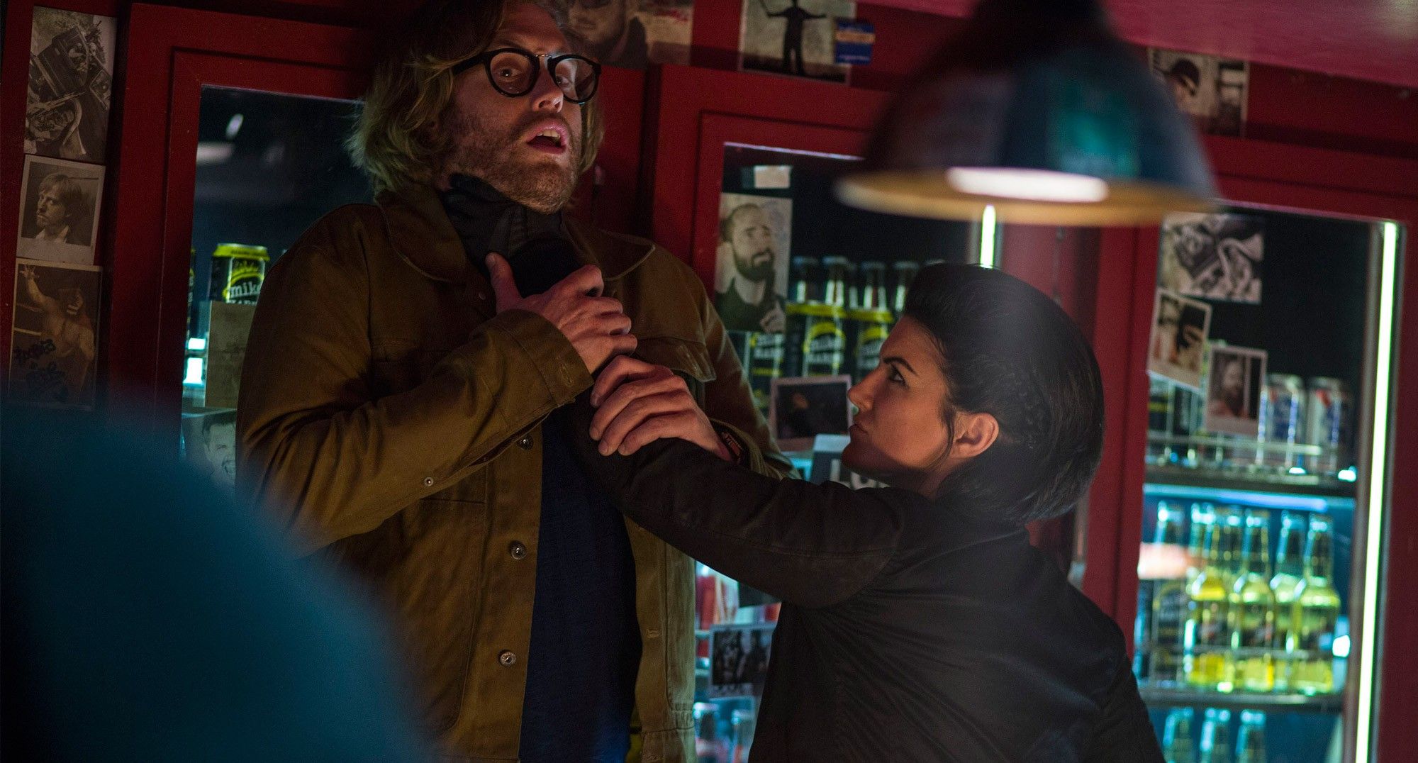 Deadpool Official Photo - TJ Miller and Gina Carano