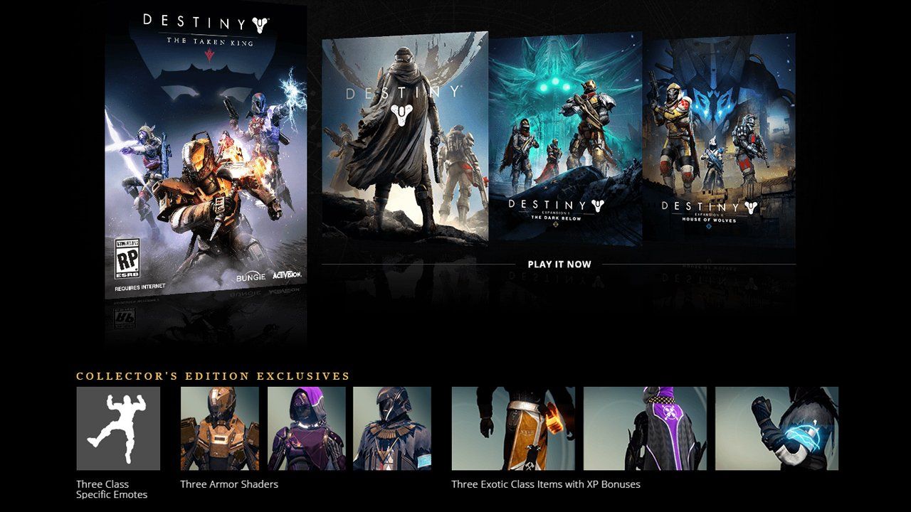 Destiny The Taken King Collector's Eidition details